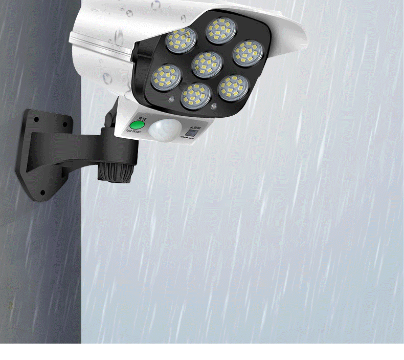 Ansairui Solar Outdoor Simulated Surveillance Camera with Human Body Detection, Garden Lighting Street Lamp, Remote Control Model 1J00001 9