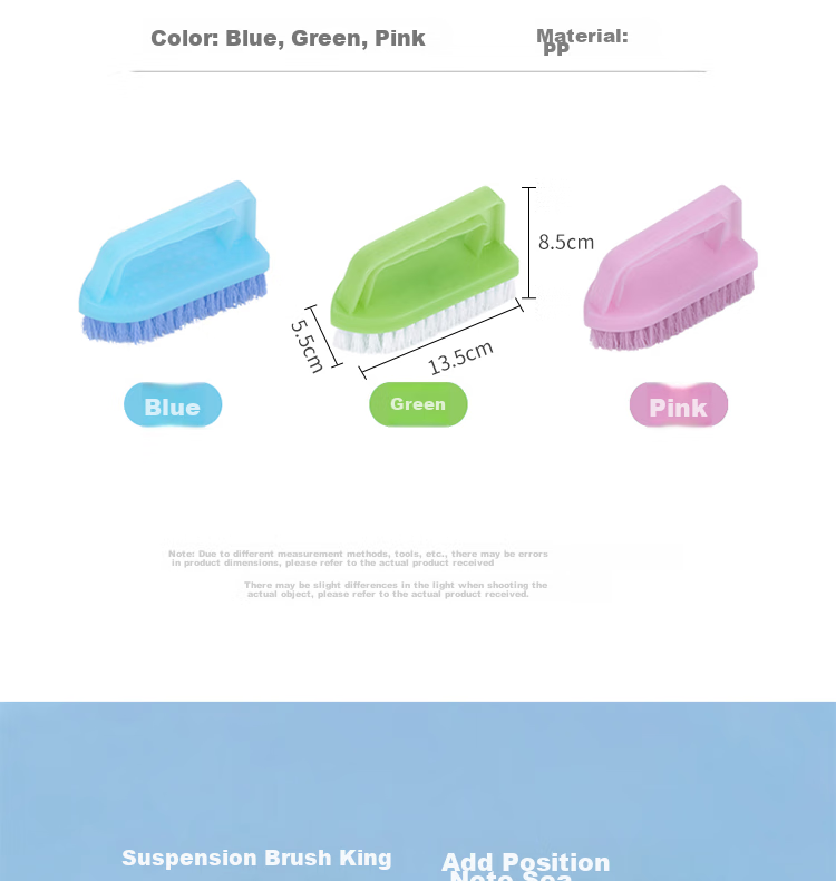 CHAHUA Brush, Shoe Brush, Laundry Brush, Bathroom Floor Brush, Soft Bristles, Pack of 2 3