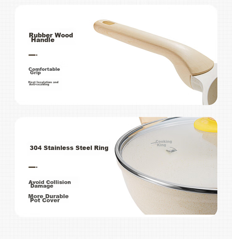 COOKER KING Non-Stick Frying Pan, Clean Pan, Flat Bottom Pan, Deep Oil-Gathering Frying Pan, Steak Pan, Suitable for Natural Gas And Coal Gas, 20cm 14