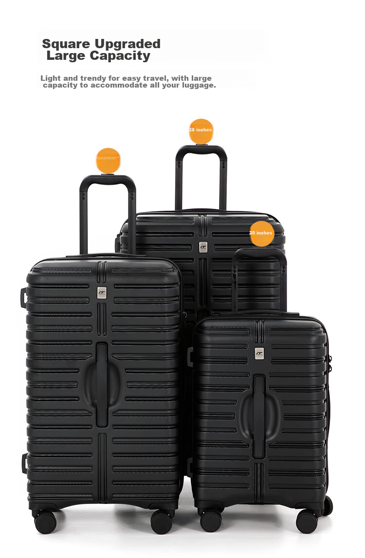 INTERNATIONAL TRAVELLER British Large Capacity Suitcase Trolley Case for Men Students, Thickened Travel Case for Women with Password Lock, 25 Inch 2691 Black 7
