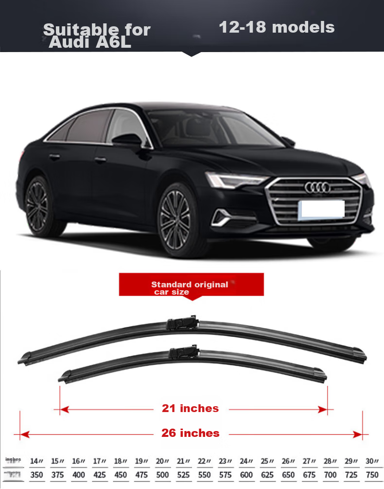 Meisim Windshield Wiper/wiper Blade, for Audi A6L 2012-2018 Models, Original A-Grade Rubber Strip 26/21 3