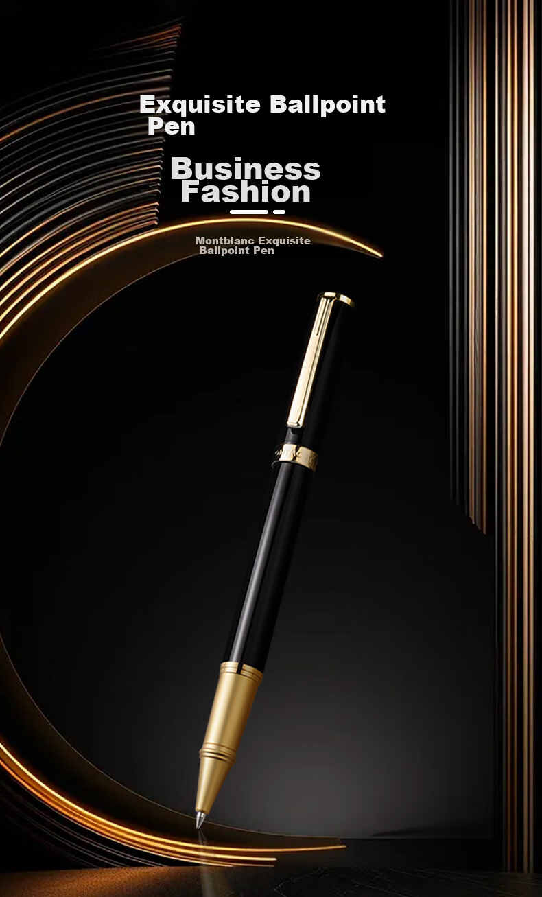 MONTAGUT Ballpoint Pen, Business Signature Pen for Men And Women, High-End Office Practical Pen, Commemorative Gift Pen, Lijie Series Black Liya 1