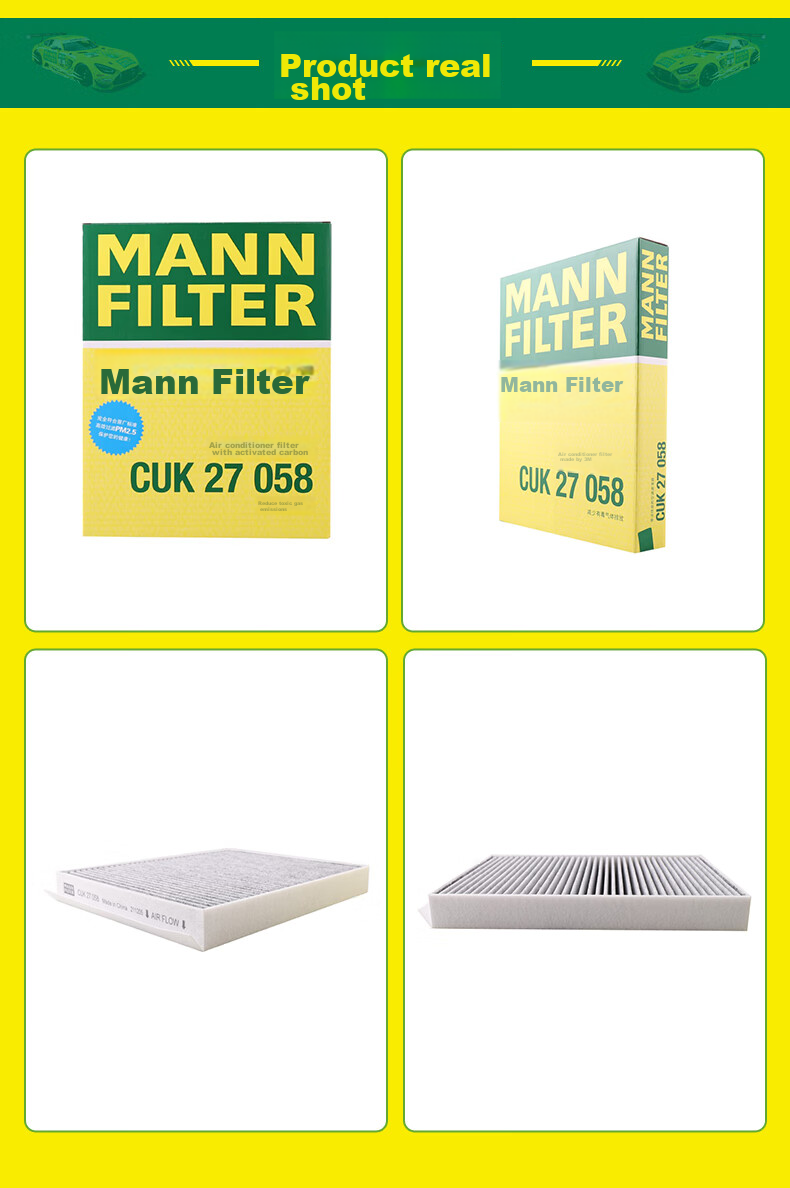 MANNFILTER Activated Carbon Air Conditioning Filter Element CUK21038, Compatible with NIO ET7 Electric Vehicle 9