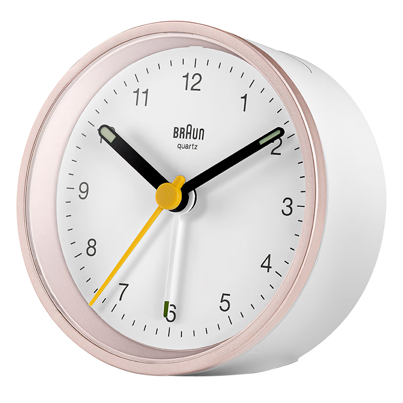 BRAUN German Brand Imported Mini Alarm Clock, Compact Design with Loud Volume, Powerful Wake-Up Device, One-Button Snooze Function, Night Light, Bedroom Bedside Clock, Birthday Gift for Friends, Back-To Season Present