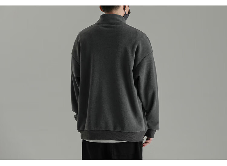 JEEP SPIRIT Men's Autumn Winter Sweatshirt Long Sleeve T-Shirt Loose Casual Fleece Trendy Base Shirt 13
