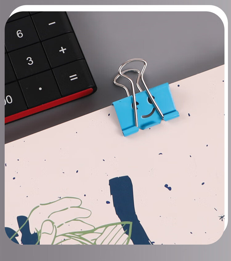 M&G Labor-Saving Long Tail Clip, 32mm 3# Colorful Metal Binder Clip, Document Clip, Office Supplies, ABS916Y7, Single Box Packaging 6