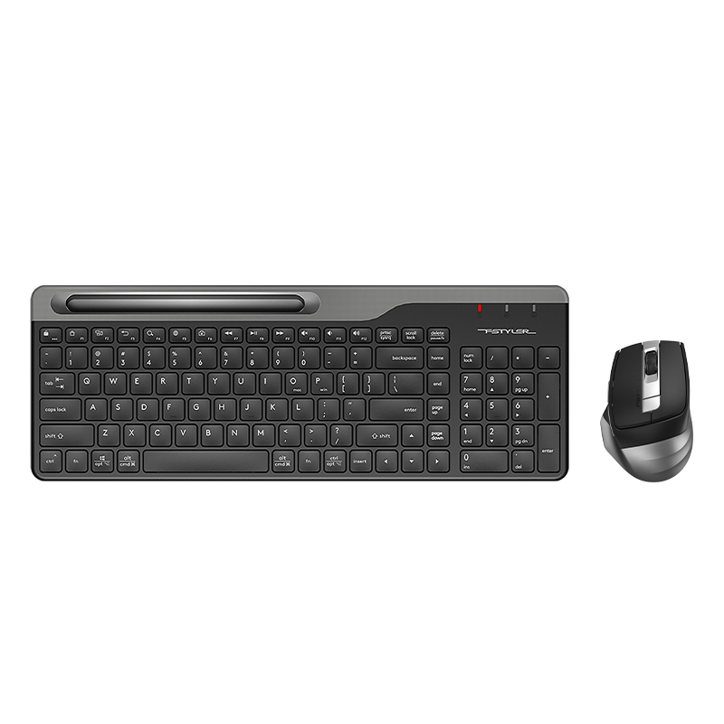A4TECH FG2535, 103-Key Wireless Keyboard And Mouse Set, Wireless Keyboard And Mouse Combo, Wireless Office Keyboard, Fei Shidai, Steel Gray, Wireless