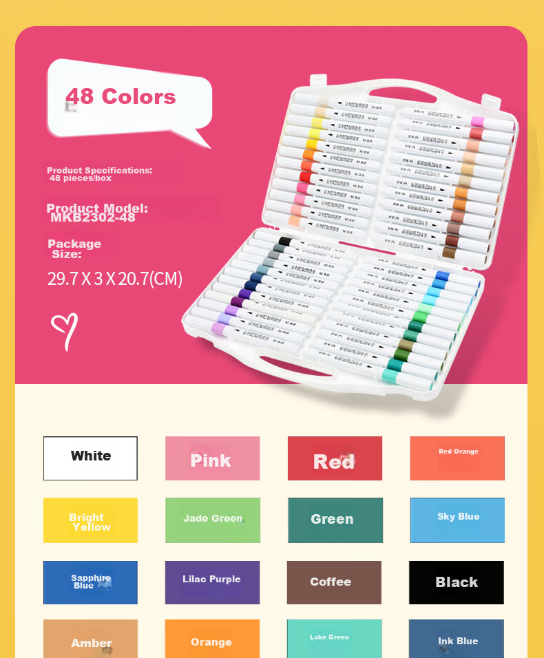 GRASP Acrylic Markers, 24 Colors, Soft Tip, Large Capacity, Stackable, Watercolor Pens, Skin-Friendly, Washable, Drawing Brushes, Children's Doodle Painting DIY, Birthday Gift for Boys And Girls 18