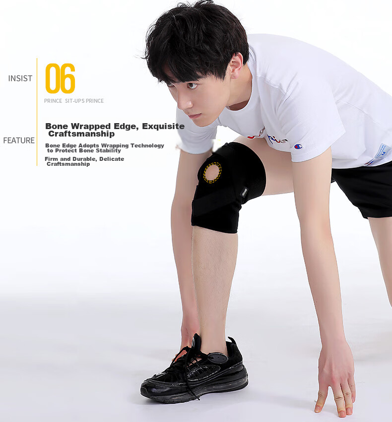 D&M Sports Knee Pads for Men, Basketball Protective Gear, Lightweight Breathable Soccer Knee Pads, Imported from Japan, Black, Single Pack 10