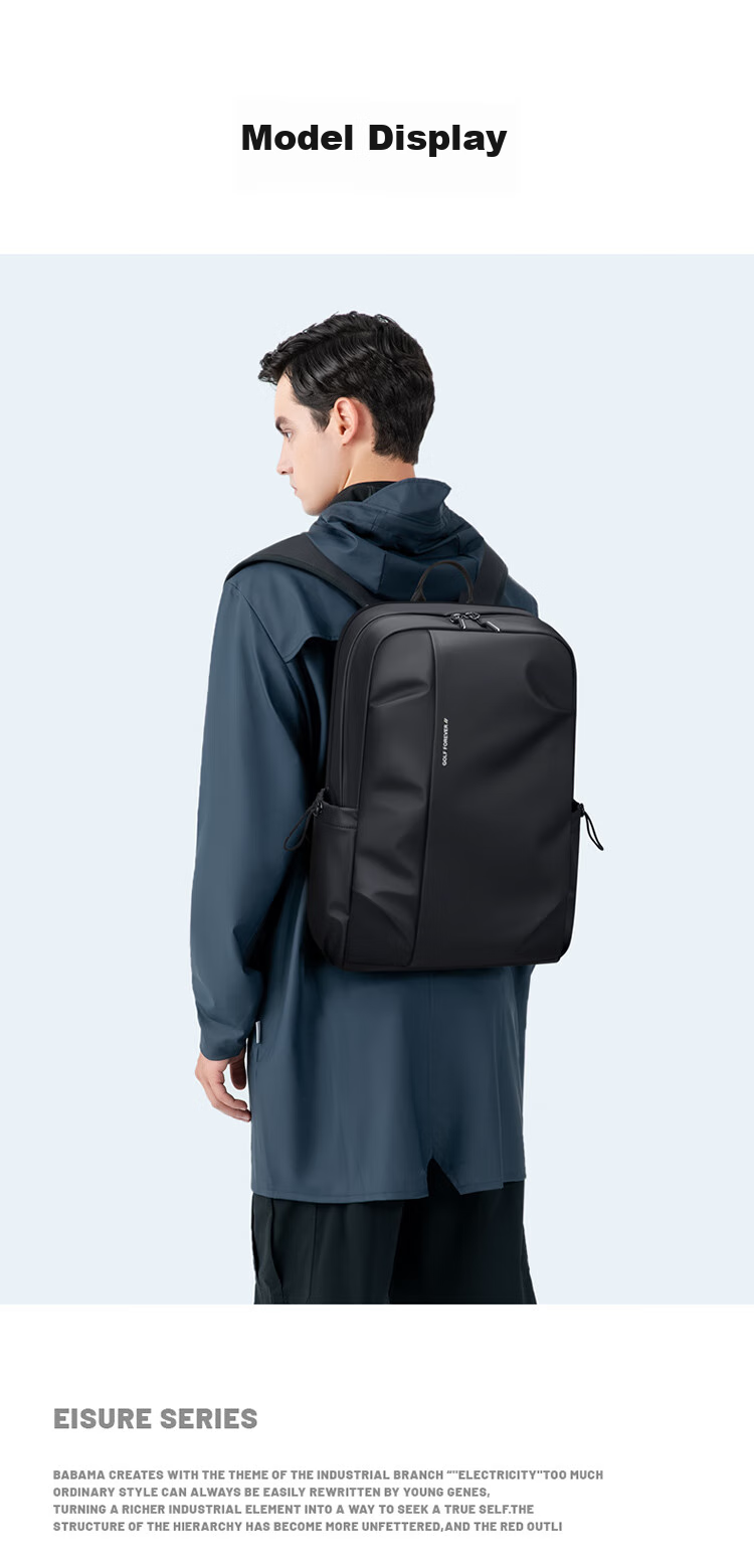 GOLF Backpack for Men And Women, Travel Laptop Bag, 15.6-Inch Computer Schoolbag, Casual Commute Business Trip Backpack 9