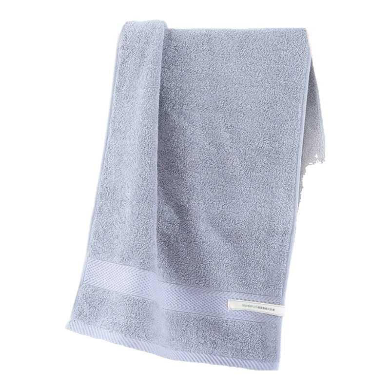 Grace Pure Cotton Towel, Single Pack, Antibacterial, Soft, Absorbent, Face Cleaning Cloth, Face Wiping Towel, Gray Sports
