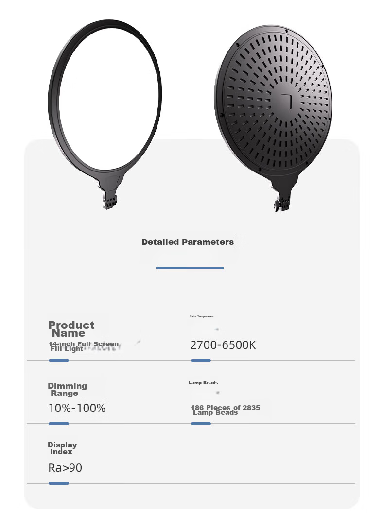 LATZZ Full-Screen Live Streaming Fill Light, Desktop Beauty Face Light, LED Streamer Studio Dedicated Face Light, Photography Video Soft Light, Full-Screen Shadowless Light 14