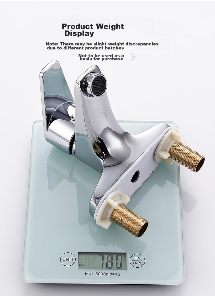 Larsd Double-Hole Basin Faucet, Copper Body Hot And Cold Washbasin Sink Bathroom Cabinet Washbasin Faucet LD5122 12