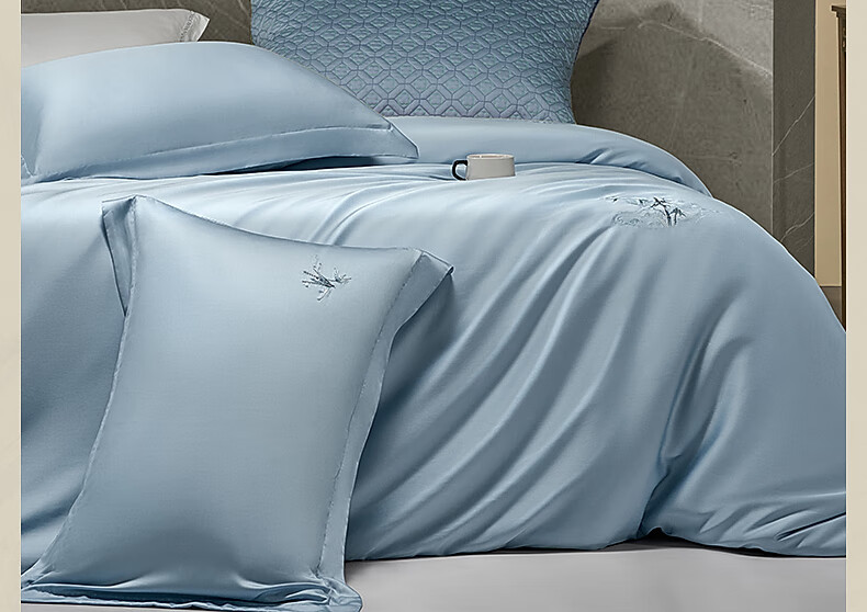 Bailisi Shuixing Jiafang Brand Four-Piece Bedding Set, Pure Cotton Bedsheet, Duvet Cover, Quilt, 100% Cotton, 60-Count Long-Staple Cotton, High-End Luxury, for 1.8m Bed 9