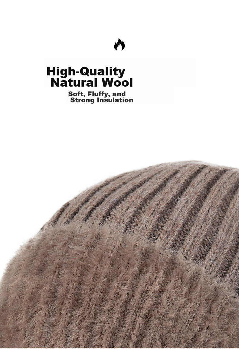 Hengyuanxiang Wool Hat for Women, Autumn And Winter Warmth, Middle-Aged And Elderly Wool Knitted Hat, Thickened, Birthday Gift for Mom Or Grandma 10