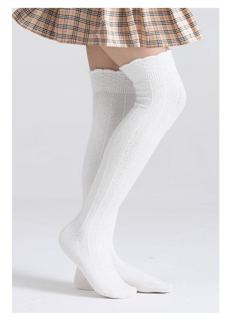 Barbie Children's Mid-Calf Socks, Girls' Spring And Autumn Long Socks, Baby Over-Knee High Socks, Girls' White Cotton Socks, Long-Legged Socks 14