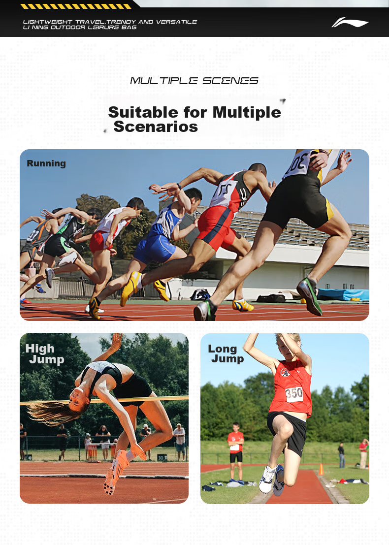 Li-Ning Track And Field Sprint Spikes, Full-Length Traction Seven-Spike Shoes for Men And Women, Student Exam Training Spikes 9