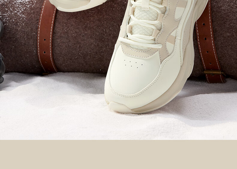 361° Women's Sports Shoes, Autumn And Winter Warm Fleece-Lined Retro Thick-Soled Casual Dad Sneakers, Women's 681946707A-9 33