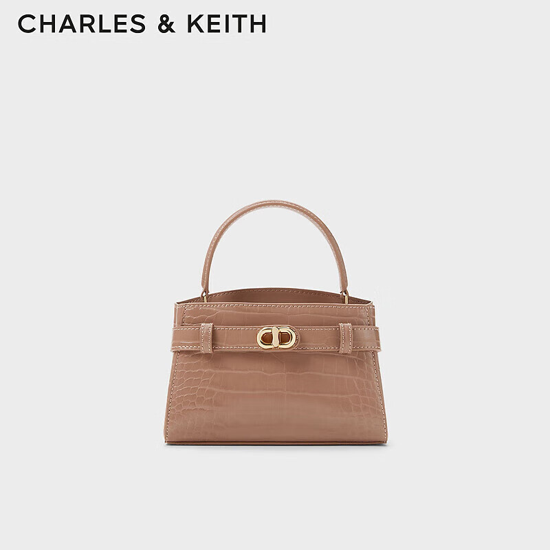CHARLES&KEITH Crocodile Pattern Handbag, Crossbody Wedding Bag, Women's Bag, Birthday Gift for Girlfriend, CK2-50270880