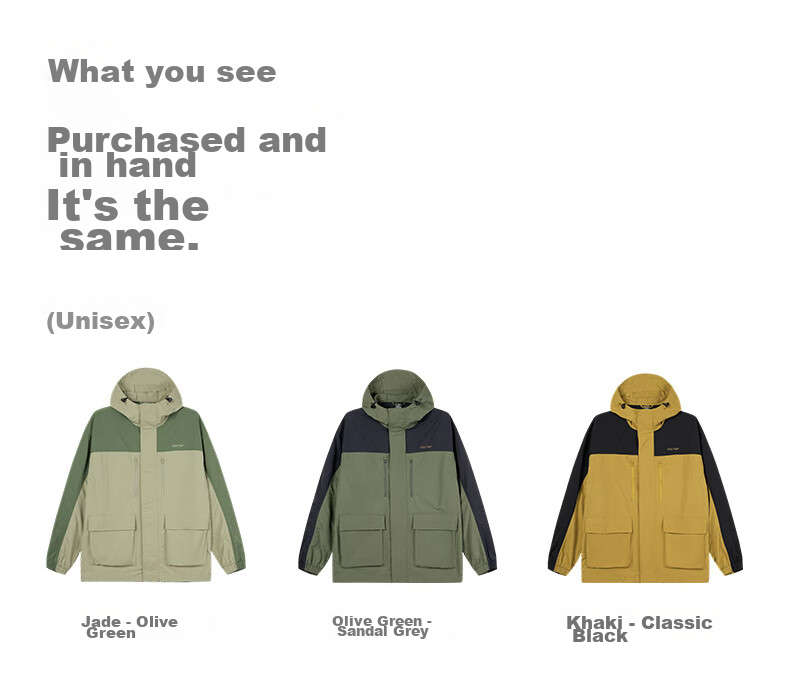 TECTOP Windproof Outdoor Hiking Jacket, Casual Outerwear, 2412205WT, Olive Green/ebony Gray, Size S 18