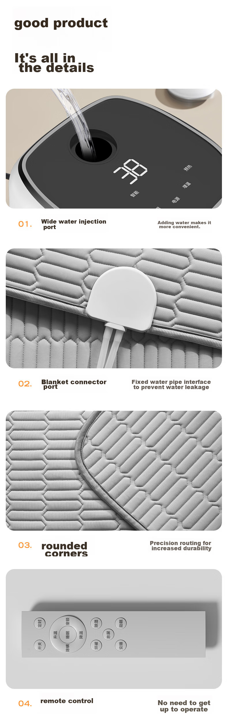 Huanding Water Heating Blanket, Sold by JD, 2026 New Model Water Heating Electric Blanket, Water Circulation Electric Mattress Pad, 1.8 Meters X 2 Meters 17