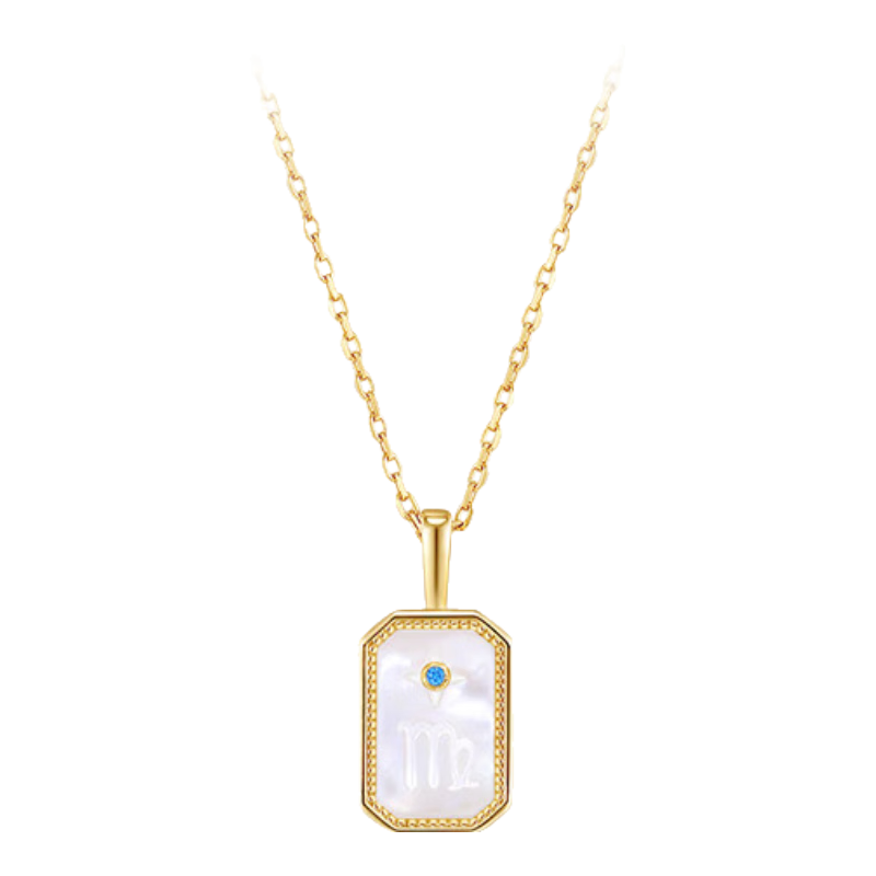 Arsis Embossed 12 Constellations Necklace, Original Design, Exquisite And Fashionable, Versatile Gift for Girlfriend's Birthday, Virgo