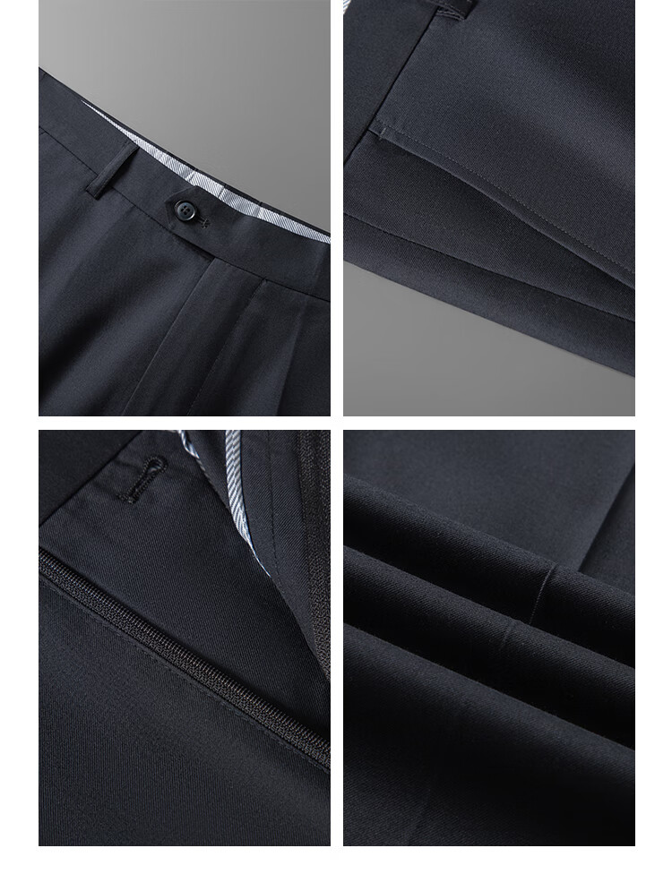 ROMON [Wrinkle-Resistant And No-Iron] Lightweight Dress Pants for Men, Casual Business Straight-Leg Trousers for Young And Middle-Aged Men, Dad's Long Pants 10