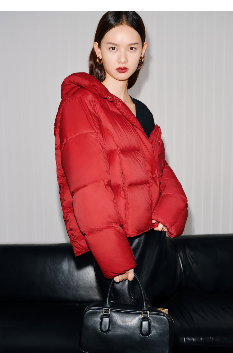 Taipingniao Women's down Jacket with Hood, Puffer Winter Warm Coat, Pink Short Style, XS 20