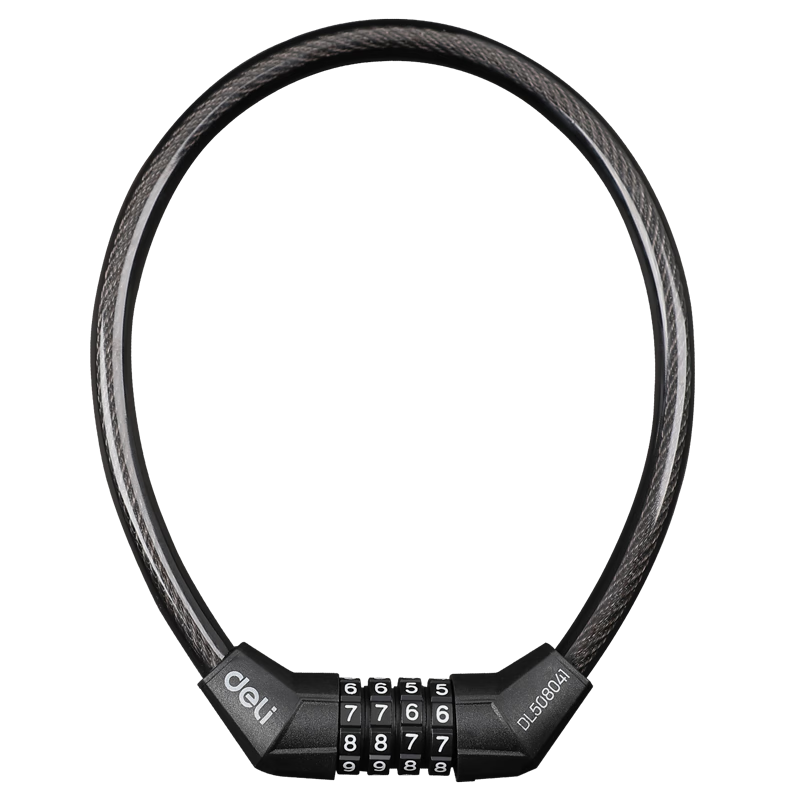 Deli Bicycle Combination Lock, Bike Lock, Electric Bike Lock, Mountain Bike Lock, Steel Wire Lock, Anti-Theft Lock, Cut-Resistant Bicycle Accessory