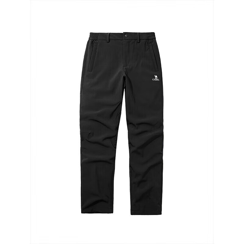 CAMEL Outdoor Soft Shell Pants for Couples, Windproof And Water-Resistant Camping Hiking Trousers A13CA49105 Charcoal Gray M