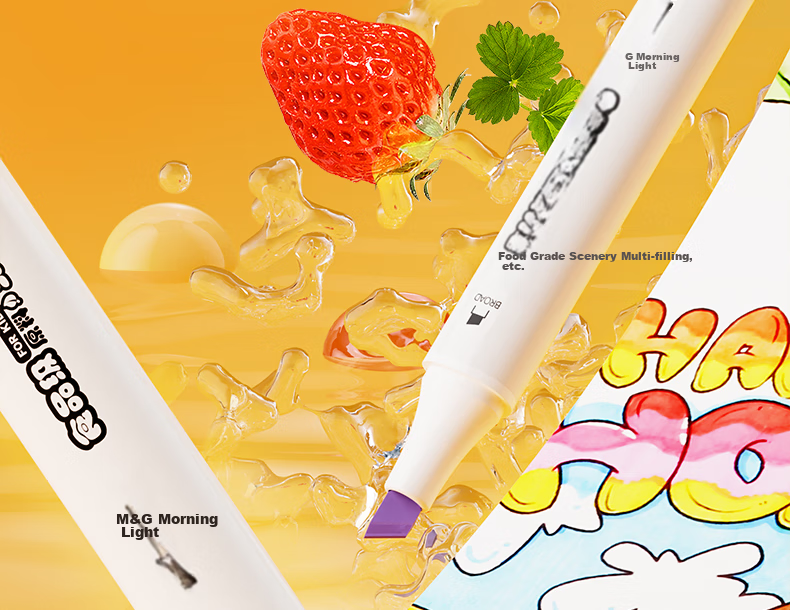 M&G Stationery, 36 Colors Food-Grade Water-Based Markers, Children's And Student Watercolor Pens, Drawing Pens, Dual-Tip Thick And Thin Triangular Barrel, Washable, Birthday And Graduation Gift, APMT80C7 10