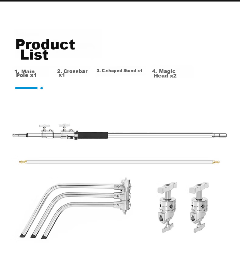 AMBITFUL Photography Magic Leg Light Stand, 3.2m Inclined Arm Bracket, Ceiling Light Stand, Professional Studio Equipment, High Load-Bearing Light Stand, Suitable for Flash Lights, Photography Lights, Constant Light, Live Streaming Lights 6