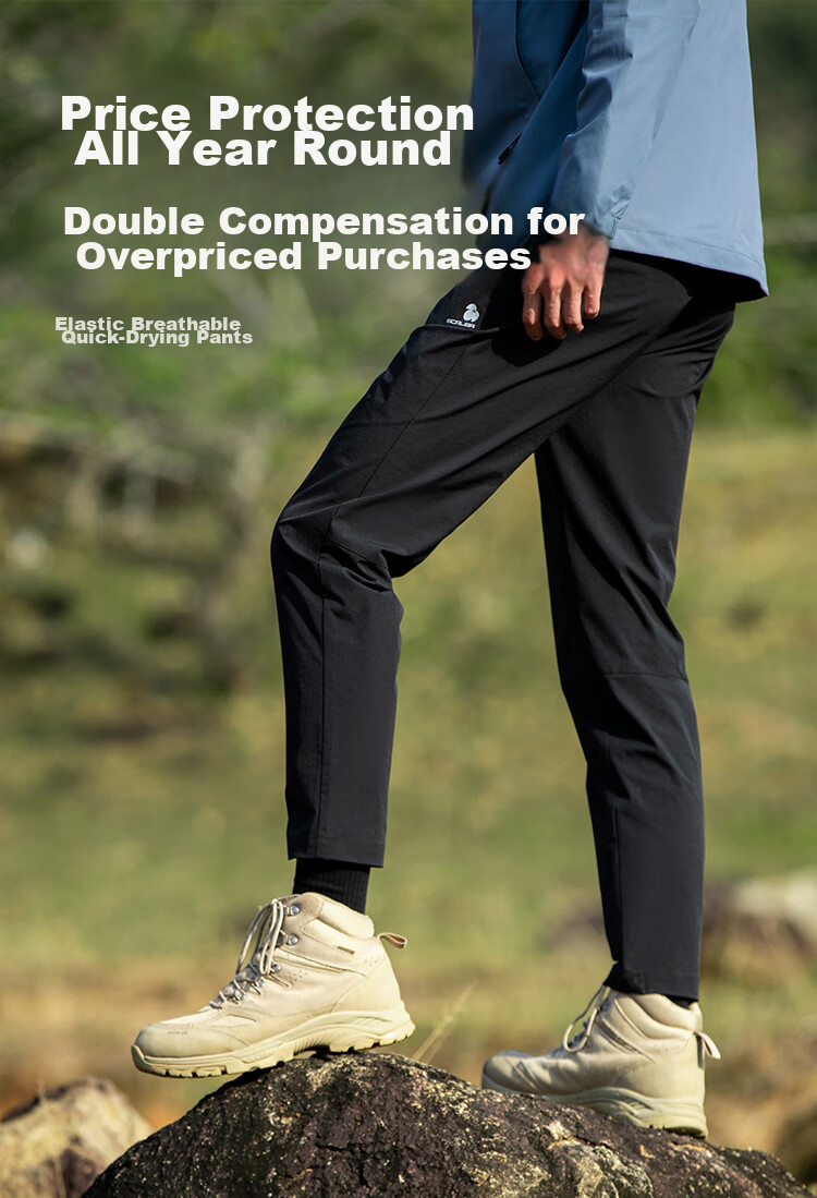 SCALER Quick-Dry Pants for Men, Summer Breathable Elastic Straight-Leg Casual Sports Trousers for Women F3514408 1