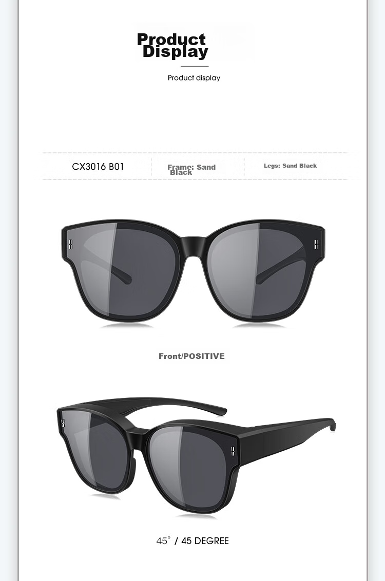 CAXMAN Sunglasses Clip-On for Nearsighted Men And Women, Polarized Sunglasses Insert for Driving, Specialized Glasses Holder for Myopia 20