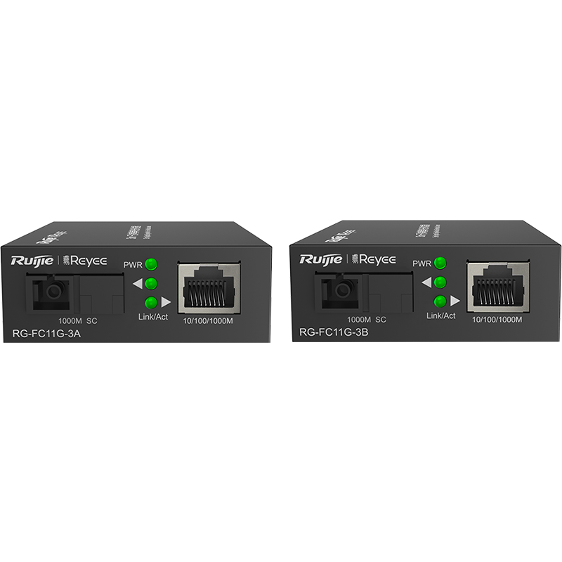 Ruijie Gigabit Fiber Optic Transceiver Combo Pack A+B Ends RG-FC11G Single-Mode Single-Fiber 3km AB End SC Interface Plug-And
