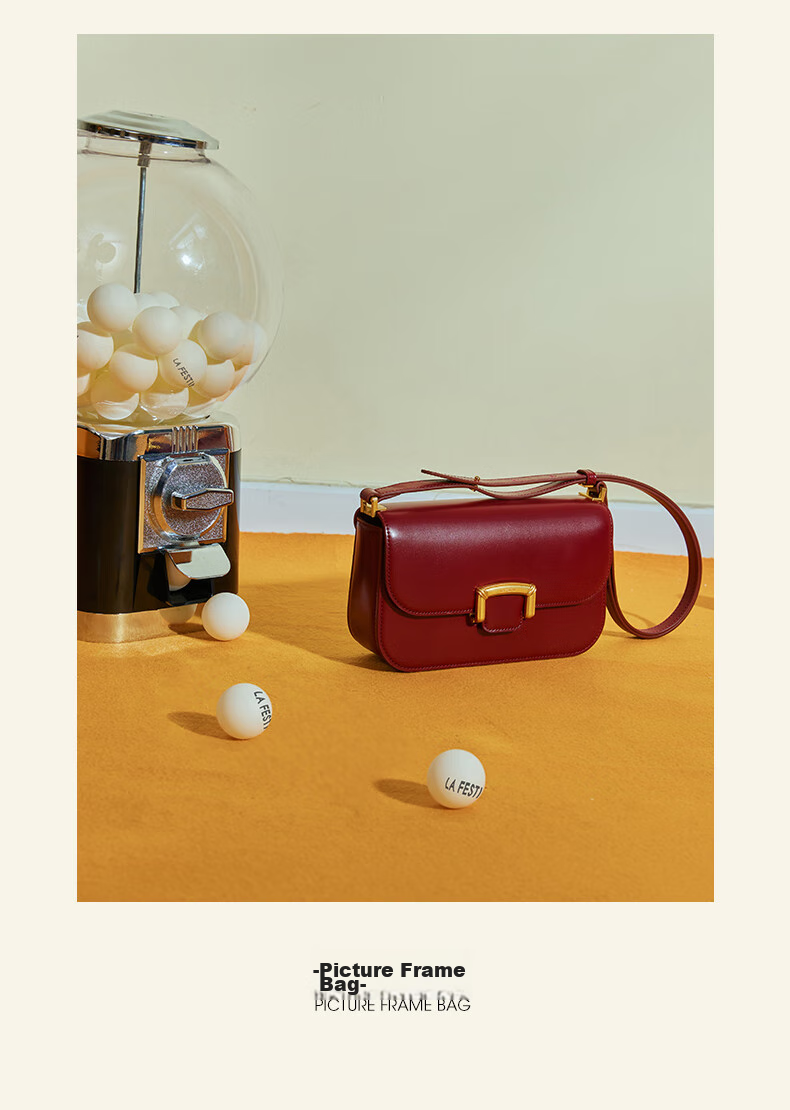 La Festin [Xu Lu's Choice] Frame Bag, Women's Handbag, 2026 New Style, Shoulder Crossbody Underarm Bag, Birthday Gift for Girls 2