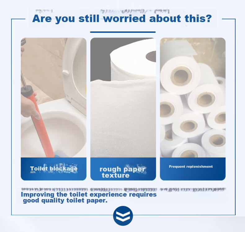 Feiyu Core Commercial Toilet Paper, 4-Ply, 330g*12 Rolls, Large Roll Toilet Paper, Hotel Bathroom Tissue, Hand Towels, ZB030 3