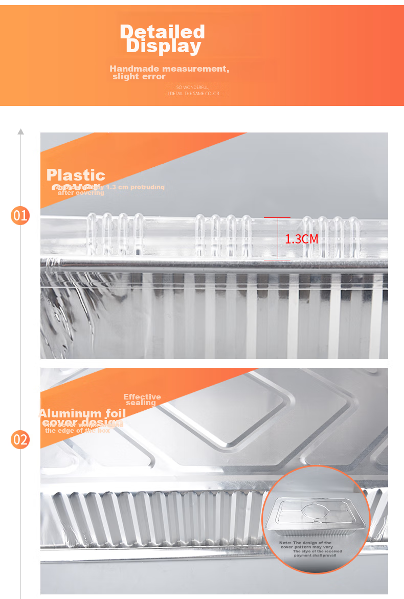 Babike Aluminum Foil Takeout Boxes, Large Capacity 4900ml*10 Pieces, for Baked Fish, Crayfish, Camping, Barbecue, And Food Packaging 9