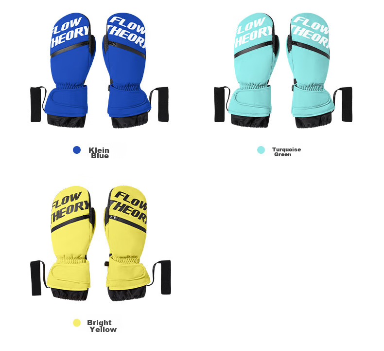 Flow Theory Full-Finger Kevlar Ski Gloves, Windproof, Waterproof, Warm, Wear-Resistant, Professional Single And Double Board Gloves 20