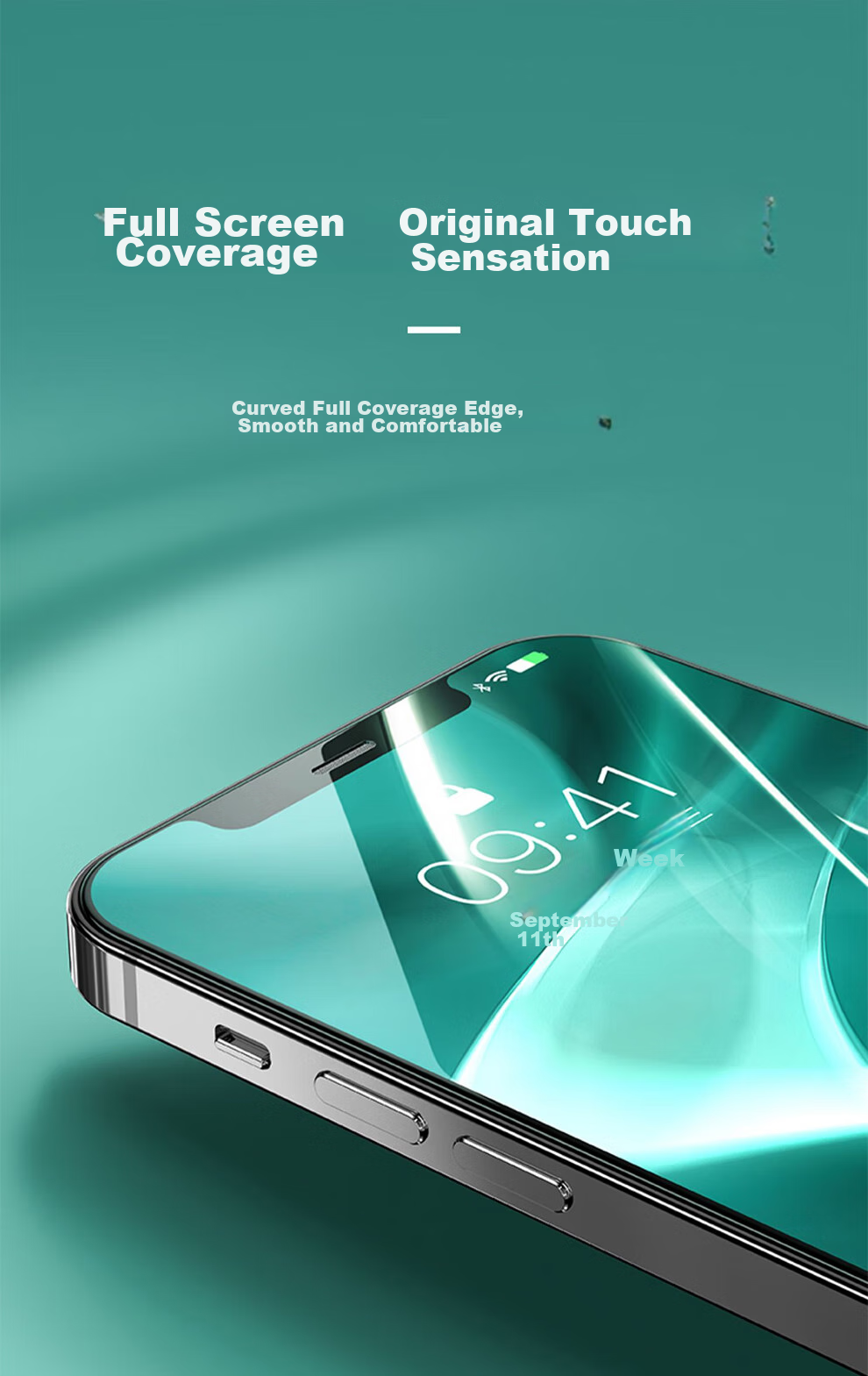 BIAZE [Triple Enhanced] Tempered Glass Screen Protector for IPhone 12/Pro, IPhone 12/Pro Phone Film [2 Pieces Eye Protection] Green Light Full Screen Ceramic Crystal Anti-Blue Light Film JM764 17