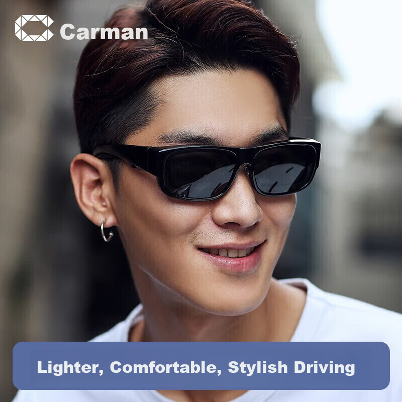 CAXMAN Sunglasses Clip-On Polarized Lenses for Men And Women, Nearsighted Driving Glasses