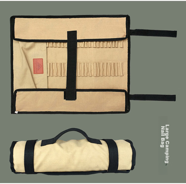 Campingmoon Ground Stake Bag for Tent And Canopy, Thickened Canvas Portable Camping Storage Bag, B-126 Small Ground Stake Bag 11