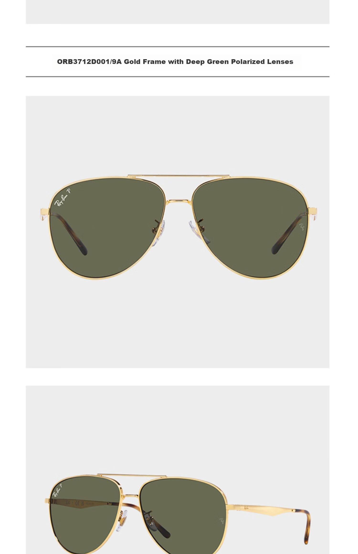 RayBan Sunglasses, Classic Aviator Style, Fashionable Sun Protection Glasses, RB3712D 004/8G 12