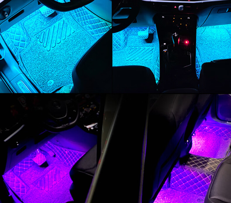 40,000 Kilometers Car Ambient Light LED No Modification USB Footwell Decorative Music Rhythm Light SWY6526 12