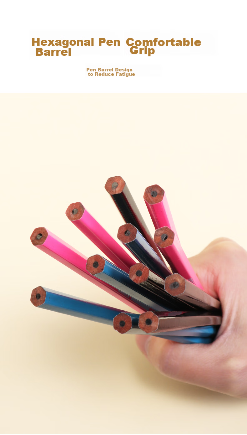 Zhonghua [Back to School Essential] Zhonghua Hexagonal HB Student Pencils for Office Writing, Pack of 12, Model 6928 7