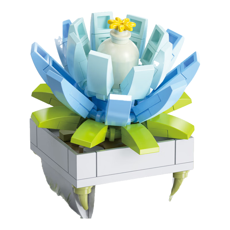 Feimi (Femibox) Children's Building Block Toy Flower Arrangement Birthday Gift Succulent - Fuchun Snow Lotus S2277