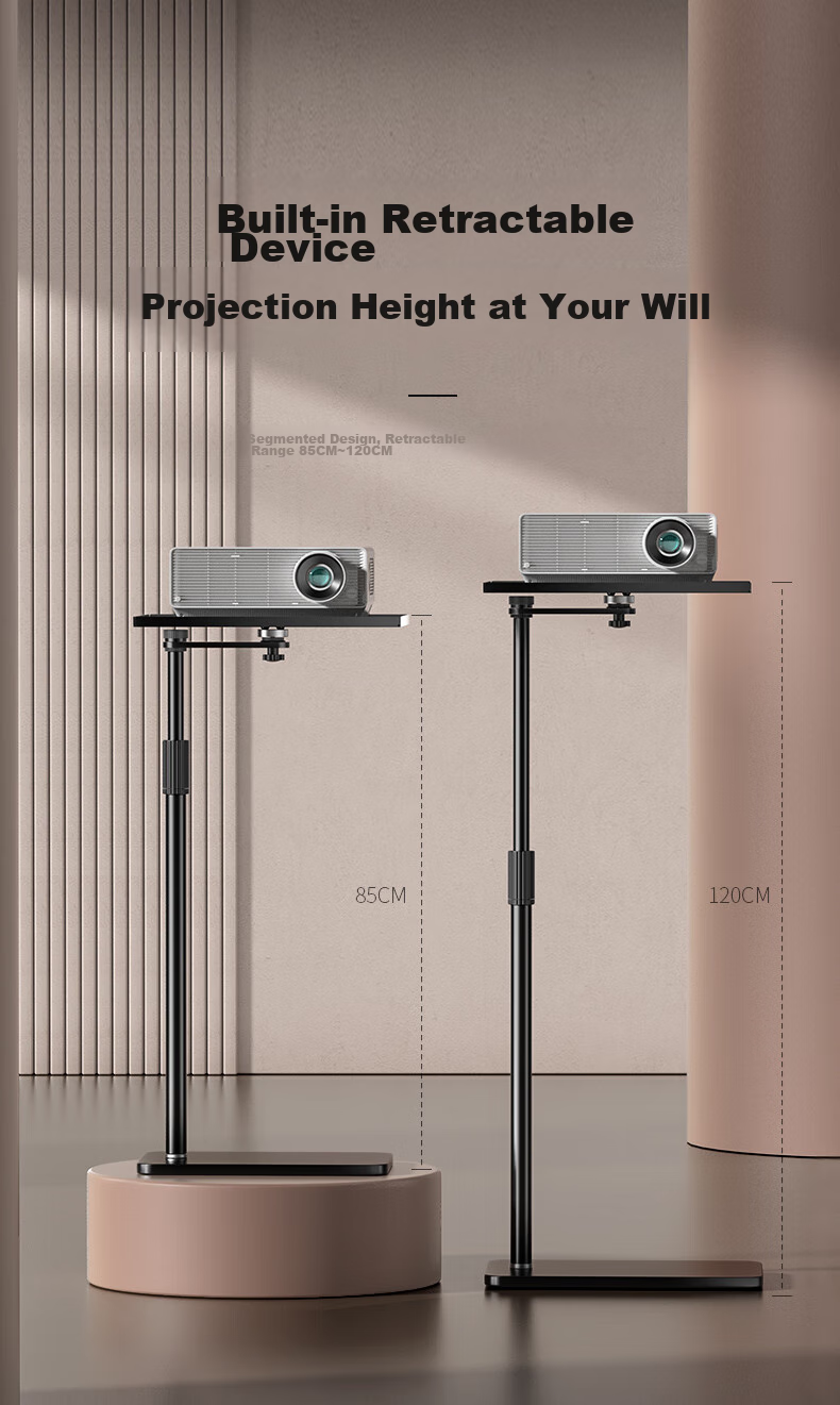 KUAIDUOXIAOWU Projector Stand Floor Tray Bedside No-Drill Wall-Mounted Hidden Projector Mount Universal for XGIMI, Jmgo, Xiaomi, Epson, BenQ, Aoe, Dangbei And Others 10