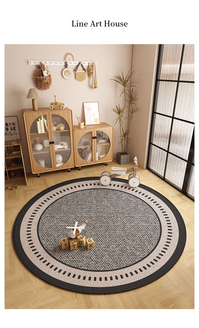 Ruien Swivel Chair Floor Mat, Round Carpet, Computer Gaming Chair, Office Desk And Chair Foot Pad, Study Room Wooden Floor Protection Mat 8