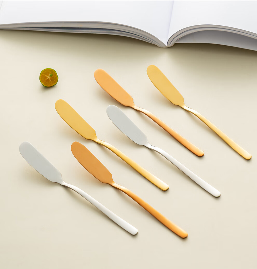 Onlycook Stainless Steel Butter Knife, Jam Spreader, Bread Toast Spreaders, Cheese Knives for Western Cuisine 11