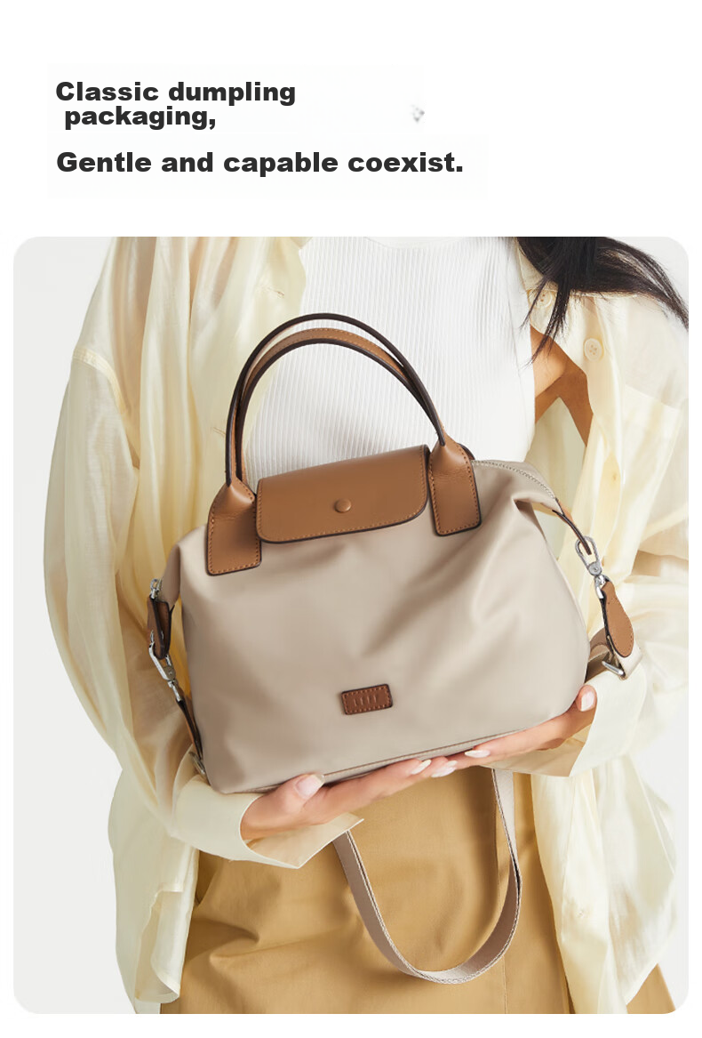 Laifu Lightweight Simple Dumpling Bag Large Capacity Water-Resistant Canvas Crossbody Shoulder Bag Practical Gift Birthday Present 8